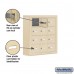 Salsbury Cell Phone Storage Locker - 4 Door High Unit (5 Inch Deep Compartments) - 12 A Doors - Sandstone - Surface Mounted - Master Keyed Locks